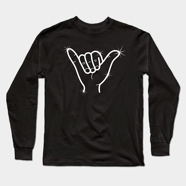 Surfer Hand Sign Hawaii Surfing Long Sleeve T-Shirt by samshirts